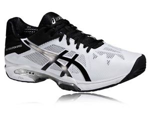 NEW! Asics Gel Solution Speed 3 Court Tennis Shoes Sz 10 White Black