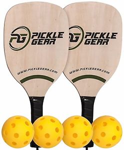 Picklegear Wood Pickle ball Paddle Bundle