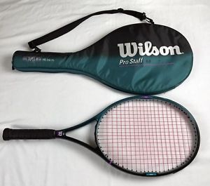 Wilson Pro Staff 6.0 PWS Dual Taper Beam 110 Tennis Racket 4 3/8" Grip & Case