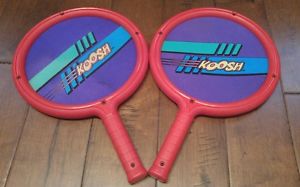 (2) Koosh Ball Paddle Racquet Raquet 1991 Oddzon