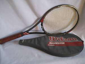 Wilson Aggressor Mid Size PWS Graphite Composite Tennis Racket/Racquet 4 3/8"