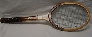 Vintage VTG Wilson Billie Jean King Valiant Wood Tennis Racket Racquet