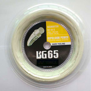 BG65 Badminton String, 0.70mm,200M, WHITE  color,Good Cushion and Control