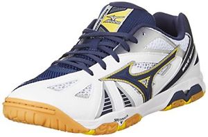 Mizuno Table Tennis Shoes WAVE MEDAL5 Unisex 81GA 1515 14 White/Navy/Yellow 24.5