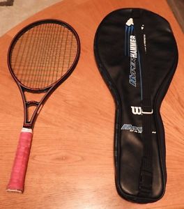 Wilson Sting 2 Largehead Black Tennis Racket w/Cover Good Condition