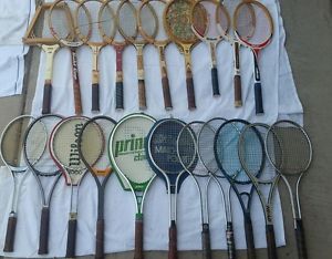 Lot Of 21 Vintage Tennis Racquets Rackets Wilson Snauwaert Head Prince Yamaha ++