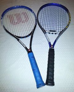 Wilson Impact Titanium Tennis Racquets - Lot of 2 Grip Size 4-1/2 and 4-1/4