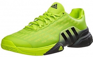 NEW Mens adidas BARRICADE Tennis Shoes 13 Solar Neon Green Black ATP Djokovic