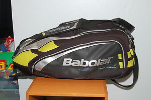 Babolat Aero Aeropro 6 Pack Tennis Bag Black Silver Used