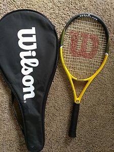Wilson Hyper Hammer Hybrid 6 Tennis Racket  Yellow Black USED 2 TIMES