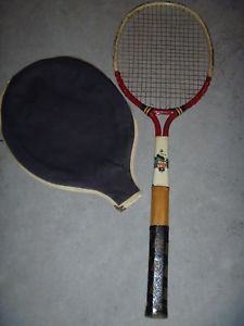 VTG 1920'S DAYTON CLIPPER TENNIS RACKET METAL STRINGS VTG COVER NICE