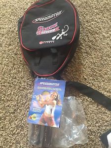 Two SPEEDMINTON Lightweight Aluminum  Badminton Racquets - Atlanta Braves- Rare