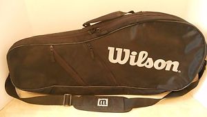 Wilson 2 Pack Tennis Bag - VGC - Black with Silver Lettering