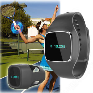 Smart Tennis Sensor Wristband Watch Training Aid Swing Analyzer Pedometer Track