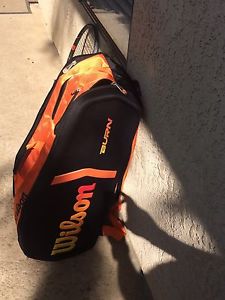 2 Wilson Burn 95 FST Racquet, 4-3/4 plus Bag