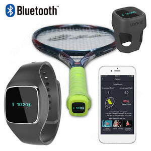 Smart Tennis Racket Sensor Tracker Motion Analyzer Bluetooth & Wirstband Watch