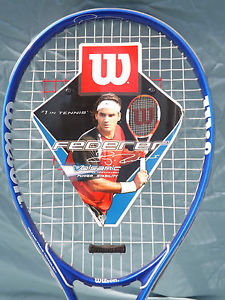 Wilson Federer Tennis Racquet 4 1/2  L4  Blue NIB