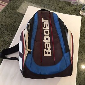 BABOLAT TEAM Tennis Racket Backpack Bag ~ Blue, Black, & White ~ 1 Racket Bag