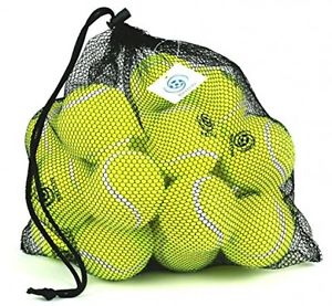 24Tennis Balls with Mesh Carrying Bag Pack  lessons practice throwing  machines