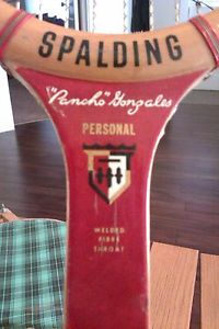 Vintage SPALDING "Pancho Gonzales" Personal Tennis Racquet with Cover & Keeper