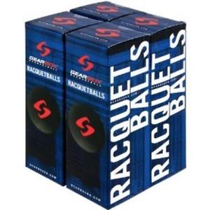 Gearbox Black Racquetballs in 4 