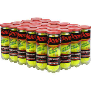 PENN CHAMPIONSHIP REGULAR DUTY TENNIS BALLS-24 CAN CASE 24 CANS image 1
