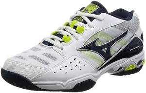 Mizuno Tennis Shoes WAVE DUAL WIDE 6 61GB1630 White X navy X light green