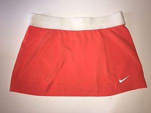 Nike Dri-Fit Women's Skirt Stretch Medium Tennis Athletic Sports Orange EUC