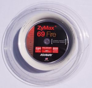 Ashaway ZyMax 69 Fire Reel White Badminton String Authorized U.S. Distributor