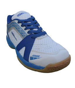 Gowin Max Grip Flexible Men Badminton White/Blue Free Shipping court shoes Best