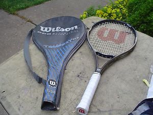 Wilson Graphite Tempest XLB Stretch Tennis Racquet 4 1/2 w Overwrap and Cover