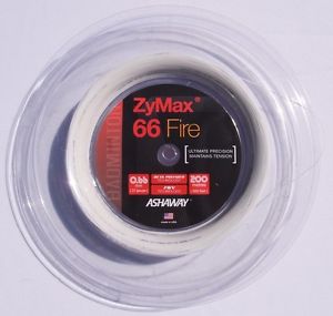 Ashaway ZyMax 66 Fire Reel White Badminton String Authorized U.S. Distributor