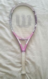 Wilson Nano Carbon Elite Hope Tennis Racquet Pink Black and White. Size 4 1/4 L2