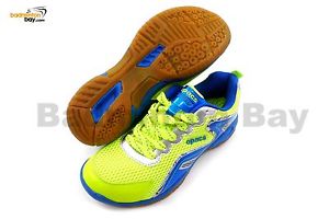 Apacs Cushion Power 077 Neon Green Blue Badminton Shoes With Improved Cushioning