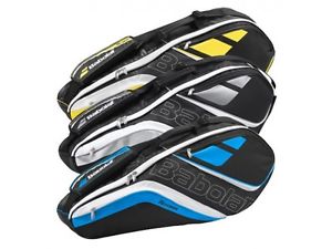 BABOLAT LÍNEA EQUIPO 3 RAQUETA,NEGRO PLATEADO TENIS BOLSO,TAMBIÉN PARA PADEL ,