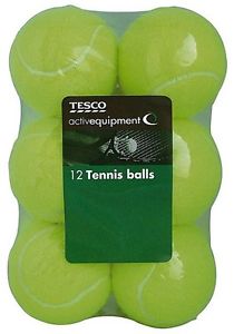 NOUVEAU Tesco Activequipment Balles De Tennis - Pack of 12