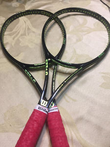 (2) Wilson Blade 98 - 16x19 "Used and Well Trained" with 4 3/8 Grip