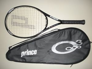 PRINCE O3 SILVER OS 118 TENNIS RACQUET  4 1/4   27.75"