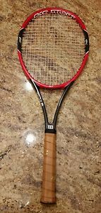 Wilson Pro Staff 97 Tennis Racket 4 3/8 with Leather!