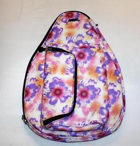 Jetpac Life Is Tennis Pickleball Bag Racket Backpack Sling Bag Floral NEW