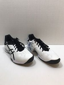 ASICS Gel-Solution Speed 3 Tennis Shoe, Men's 10, White/Black/Silver E600N