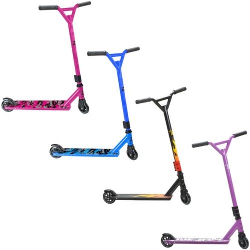 LAND SURFER Enfants fixé Barre Pousseur Pro Stunt Trick Trottinette Noir Rose