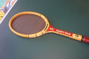 ROD LAVER CHEMOLD GRAND SLAM PHOTO BAMBOO TENNIS RACQUET 4 5/8 "VERY GOOD"