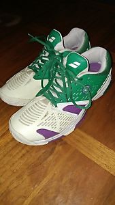 BABOLAT Men's Tennis Shoe Size 10.5 US Babolat Green/White/Purple Tennis Shoes