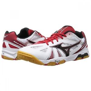 Mizuno Japan WAVE MEDAL 5 Table Tennis Shoes 81GA1515 Ping Pong White Red