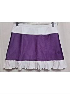 Jofit Tahiti Knit Knife Pleated  Skirt/Skort Grape Mesh Overlay M