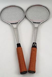 2 VGUC Winfield F14 Lightweight Aluminum Tennis Racquets L 4 3/8 & M 4 5/8 Sizes