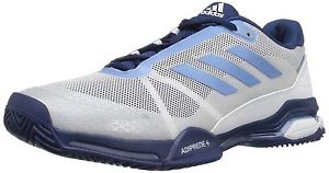 adidas Performance Men's Barricade Club Tennis Shoe, White/Tech Blue/Mystery ...