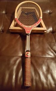 VINTAGE MacGregor TOURNEY 1 COURT SUPER TENNIS RACKET MISSING LINK WOOD-METAL