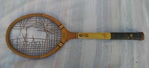 Vtg Wilson Bobby Riggs "Bombardier" Wooden Tennis Racket